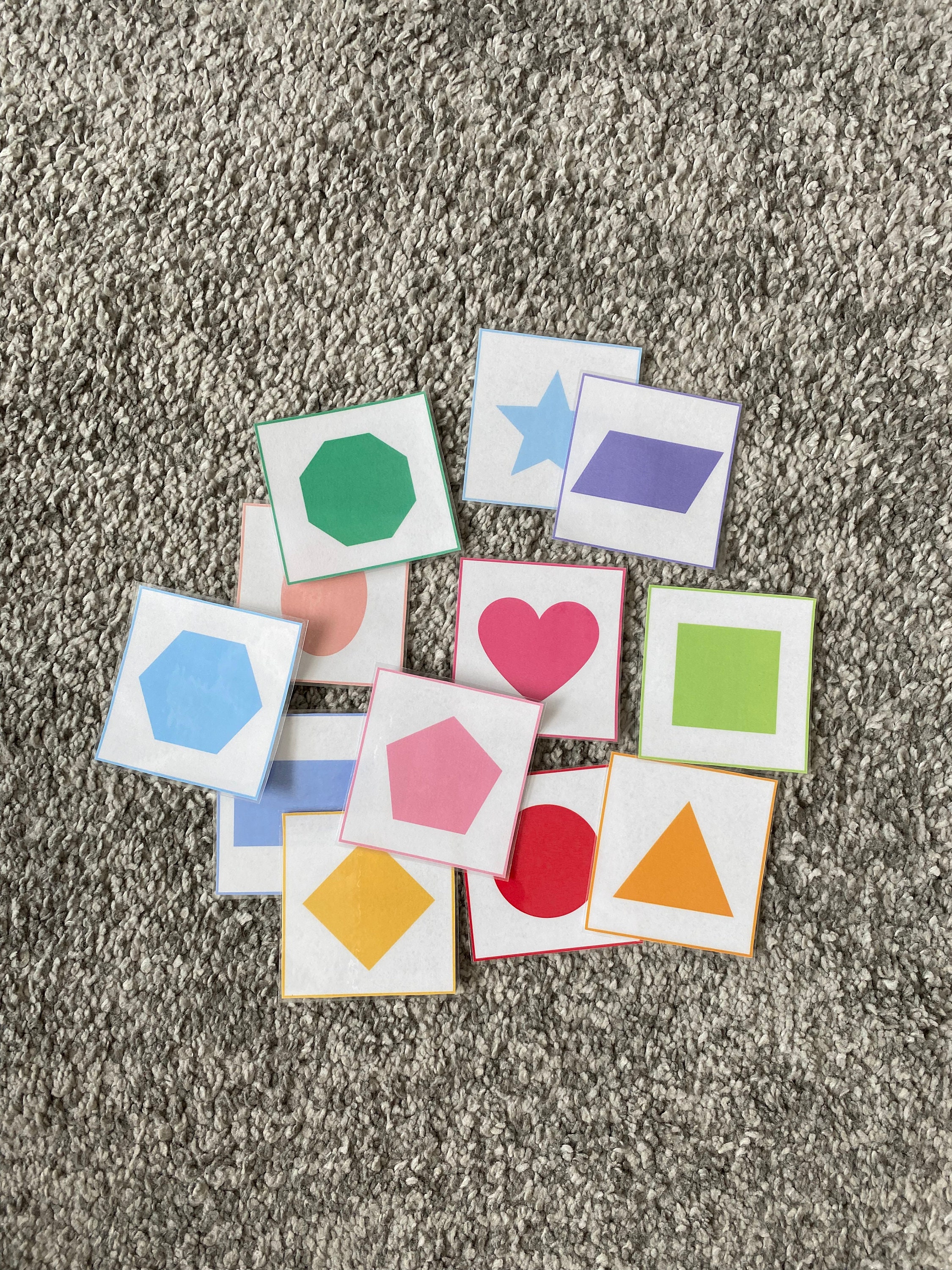 Shapes Flash Cards Printable Preschool, Montessori Nomenclature Cards