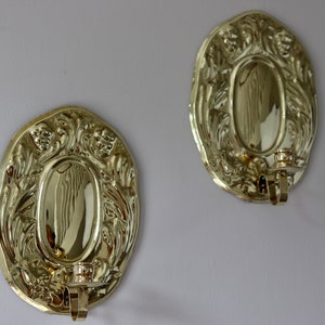 Pair of Vintage Swedish Brass Sconces by Gusum