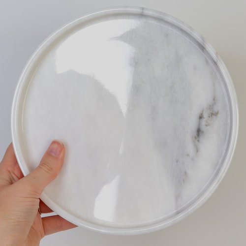 Natural White Marble Bathroom Tray Etsy