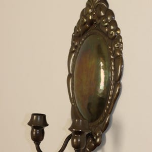 Baroque Style Large Mid-Century Brass Swedish Sconce by Skultuna