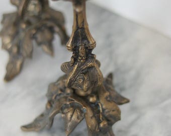 Pair of Swedish Brass Candleholders
