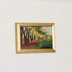 Original Swedish Mid-Century Oil On board Painting" Landscape " by Arvid Karlsson --Vintage & Framed