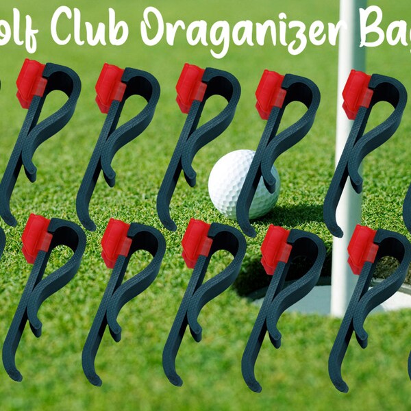 14 PC Golf Club Organizer Clip Putter Bag Holder 3D Printed Made in the USA