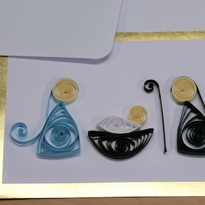 Papier Quilling Krippe - Weihnachtskarte - Weihnachtsdekoration