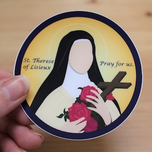 St. Therese of Lisieux - The Little Flower - Catholic Sticker - Vinyl Sticker
