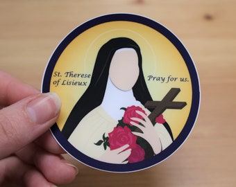 St. Theresia van Lisieux - De Kleine Bloem - Katholieke Sticker - Vinyl Sticker