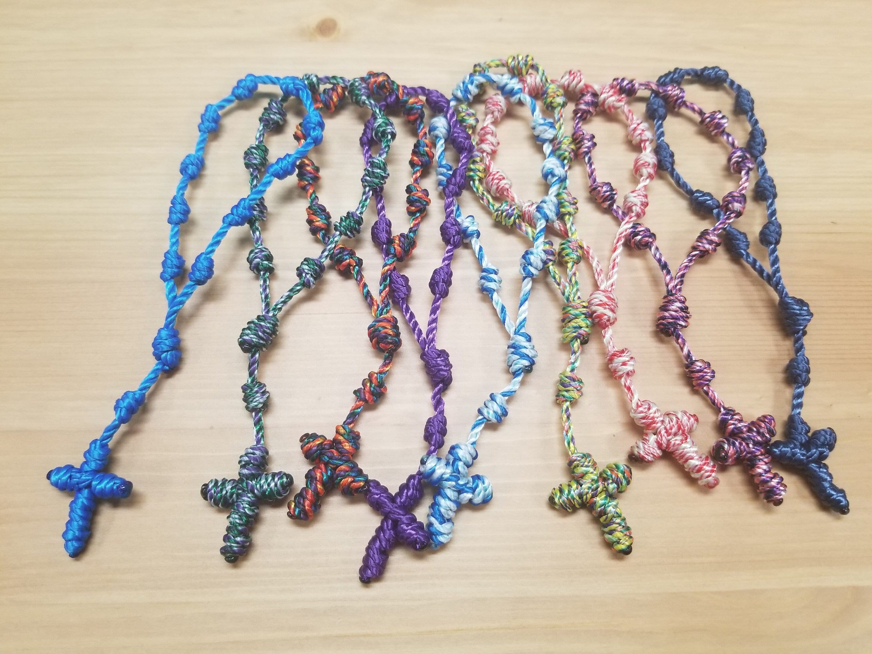 Knotted Rosary Bracelet Etsy Canada