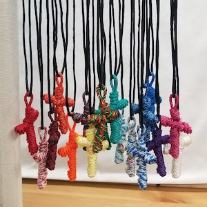 Knotted Cross Necklace - Adjustable