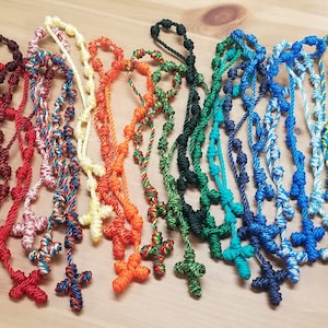 Adjustable Knotted Rosary Bracelet