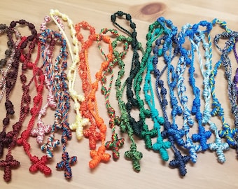 Adjustable Knotted Rosary Bracelet