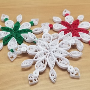 Paper Quilled Snowflake Ornament - Christmas Ornament - Individual or Multi-Pack - Christmas Decoration -