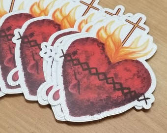 Sacred Heart of Jesus - Catholic Sticker - Vinyl Sticker