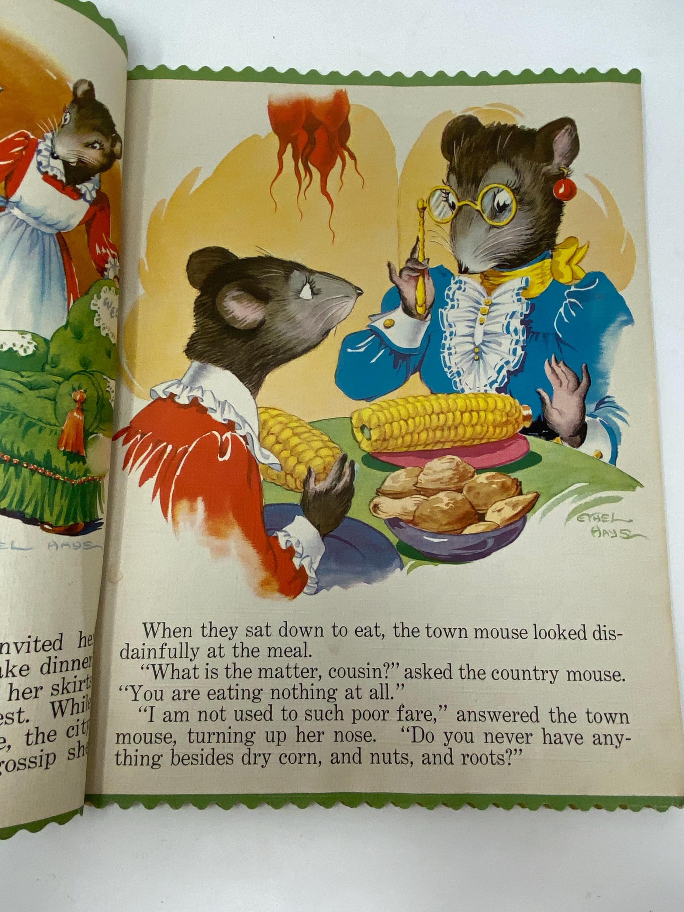 Vintage the Town Mouse and Country Mouse, 1942, Saalfield Publishing ...