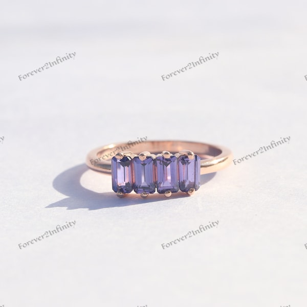 Purple Sapphire Engagement Ring, Lavender Sapphire Ring For Women, Purple Gemstone Promise Ring, September Birthstone, Anniversary Gift