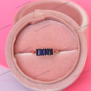 Vintage Blue Sapphire Engagement Ring, Genuine Sapphire Ring For Women, Promise Ring For Women September Birthstone Anniversary Gift For Her