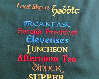 Hobbit Meals Colorful Personalized Embroidered Adult Apron