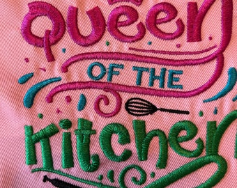 Queen of the Kitchen Adult Embroidered Apron