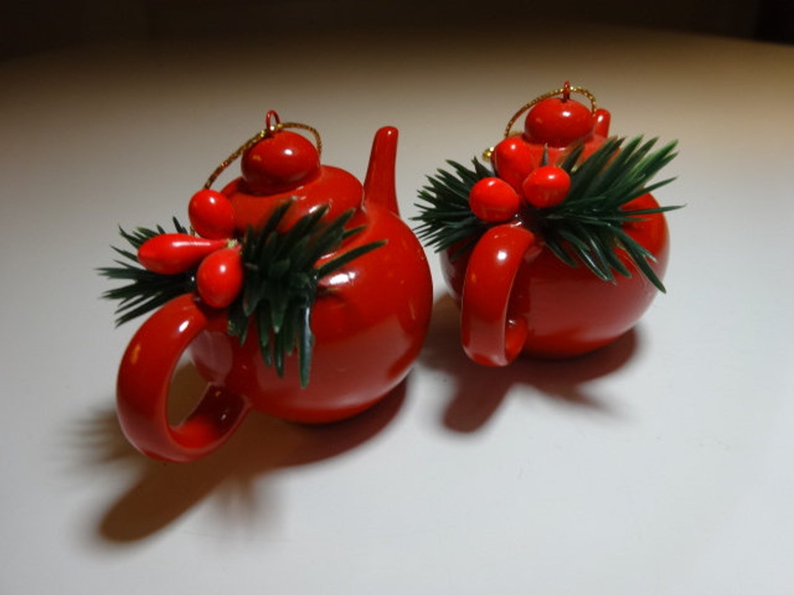 Adorable Miniature Teapot Christmas Ornaments 2 Etsy