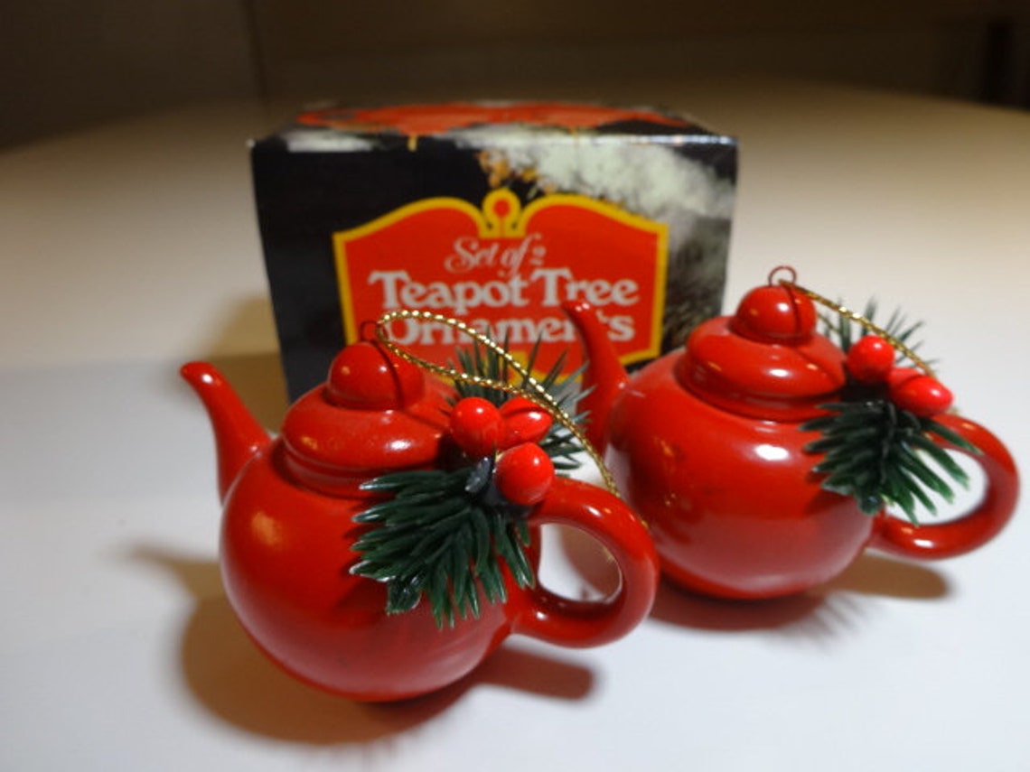 Adorable Miniature Teapot Christmas Ornaments 2 Etsy
