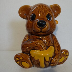 Vintage Honey Bear Pot With The Honey Dip Stick