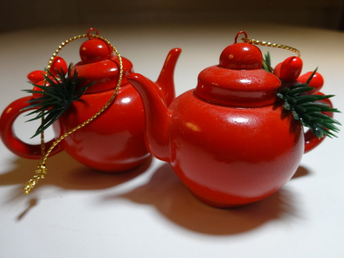 Adorable Miniature Teapot Christmas Ornaments 2 Etsy
