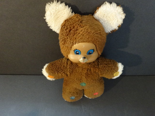 Vintage Mattel 1978 Rubber Face Plush Teddy Bear 