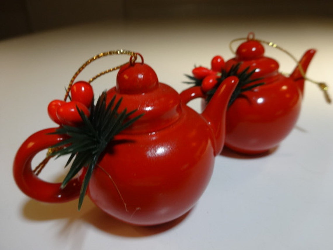 Adorable Miniature Teapot Christmas Ornaments 2 Etsy