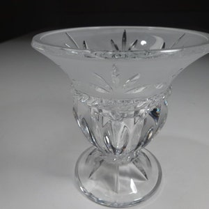 Vintage Frosted Etched Designed Candle Holder