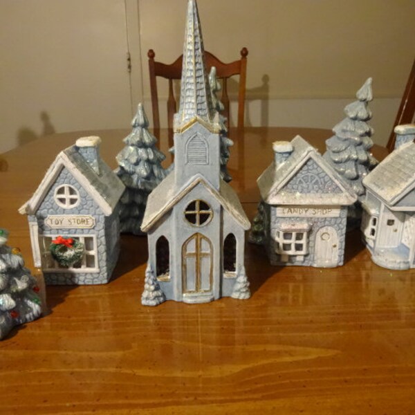 Ceramic Christmas Village Etsy