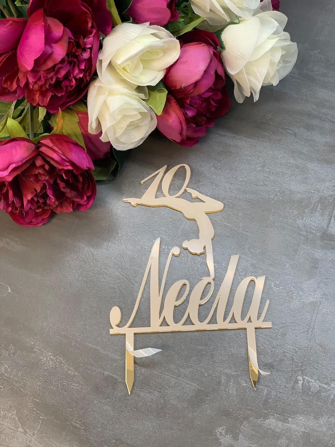 25 Stück Gymnastik Cake Topper - Glitzer Turnerin Deko Für Geburtstag & Babyparty