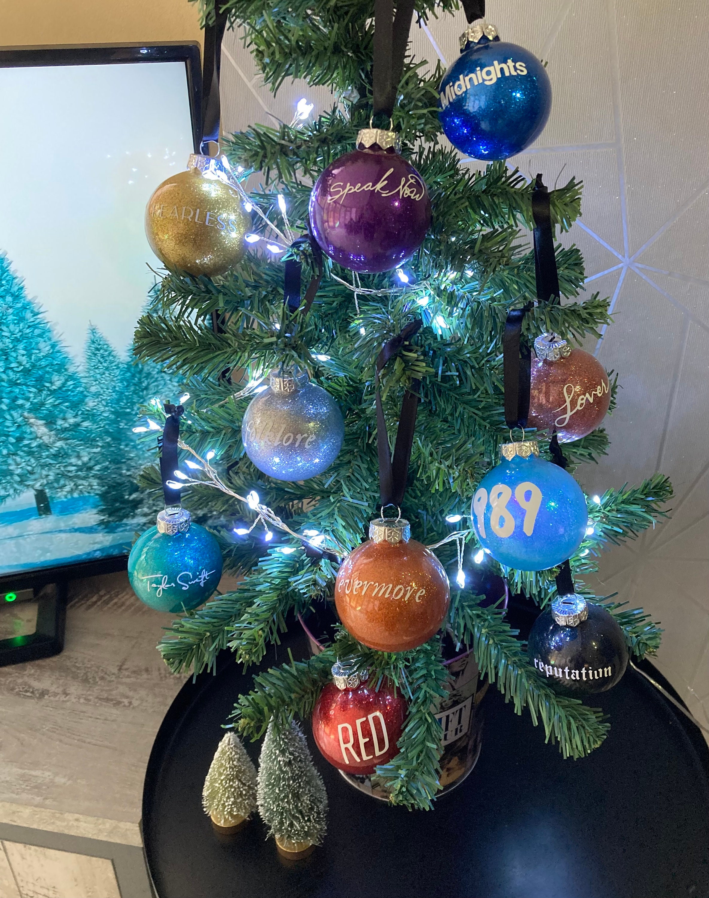 Taylor Swift Eras Glitter Bauble | Album Inspired Ornament - Etsy UK