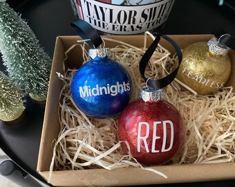 Taylor Swift Eras Glitter Bauble | Album Inspired Ornament - Etsy UK