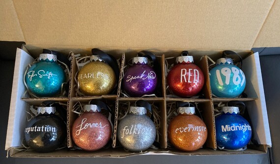 Taylor Swift Eras Glitter Bauble | Album Inspired Ornament - Etsy UK