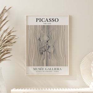 Picasso Kiss Print, Picasso Print, Picasso Wall Art, Exhibition Print, Picasso Poster, Exhibition Wall Art, Digital Download