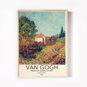 Oil Painting Print, Van Gogh Print, Landscape Art Print, Van Gogh, Exhibition Print, Van Gogh Wall Art, Digital Download