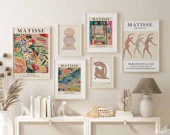 Gallery Wall Set, Exhibition Print, Matisse Print, Digital Print Set, Printable Wall Art, Matisse Print Set, Digital Download