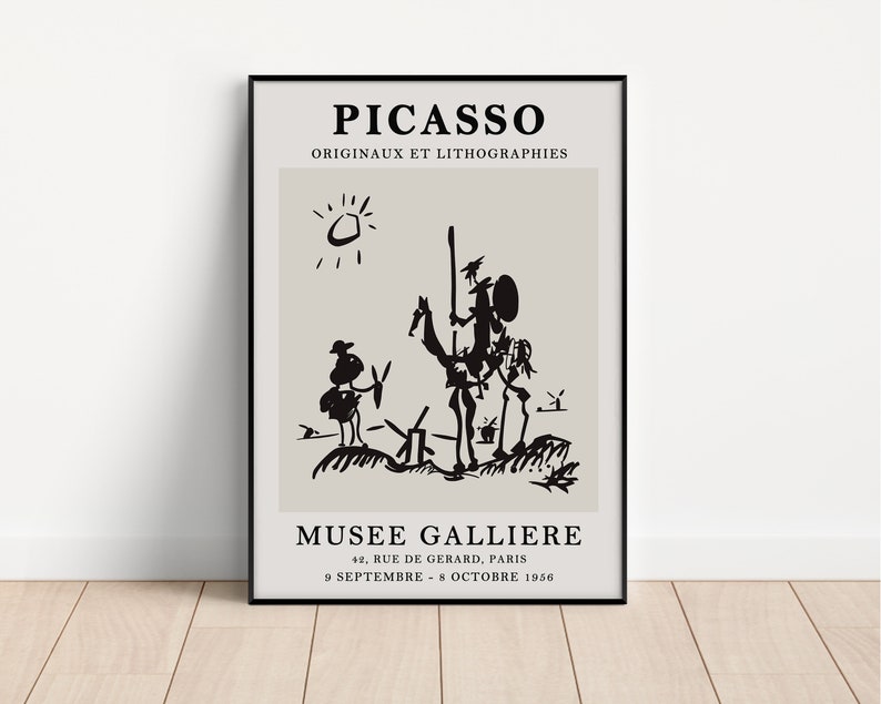 Picasso Poster Don Quixote Poster Picasso Print Exhibition - Etsy