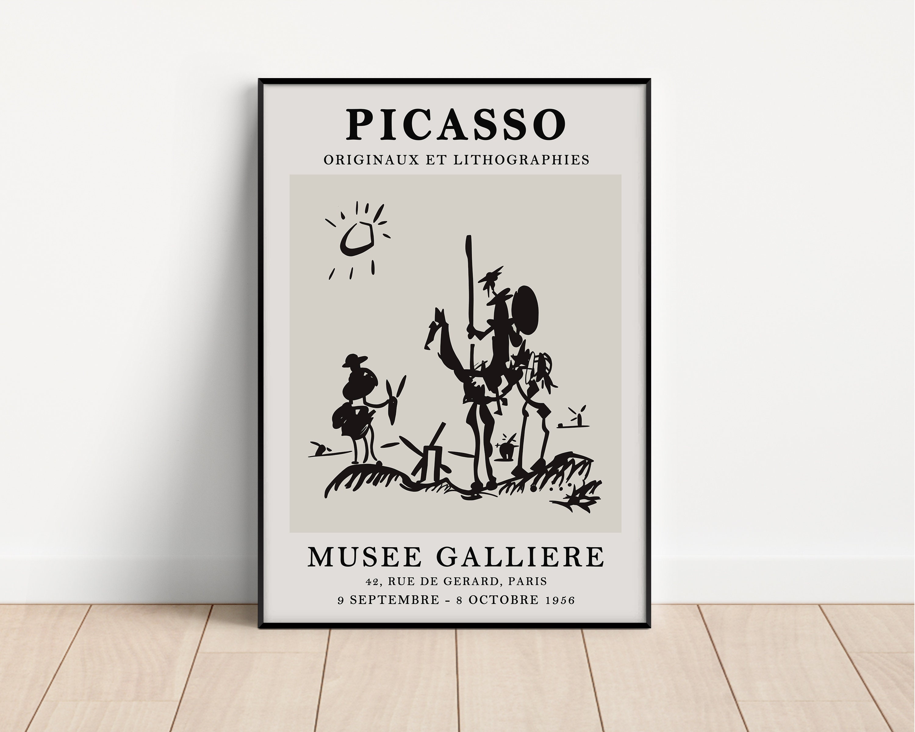 Picasso Poster Don Quixote Poster Picasso Print Exhibition | Etsy