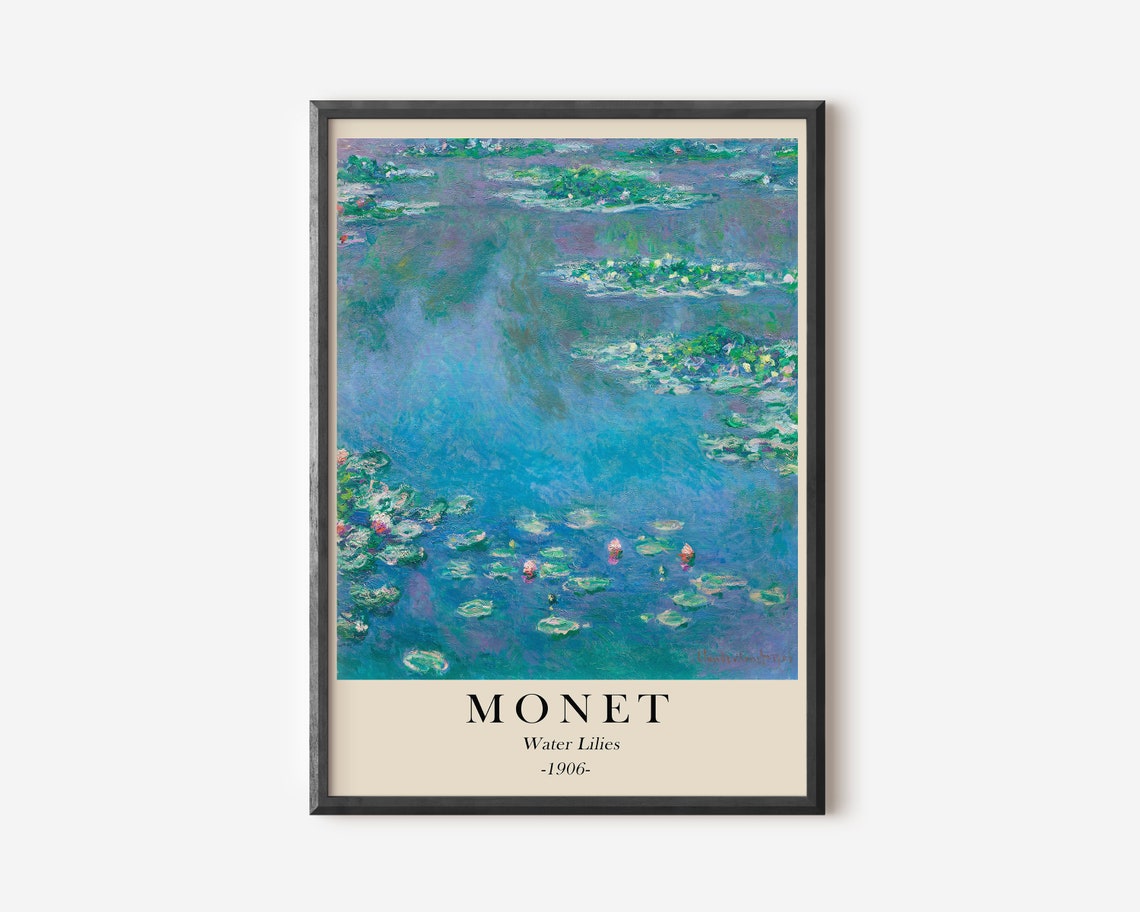 Water Lilies Exhibition Poster Wall Art Etsy