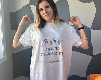 Disassociate T-Shirt – Comfort Colors Unisex Rave Festival Tee, Trippy Graphic Shirt