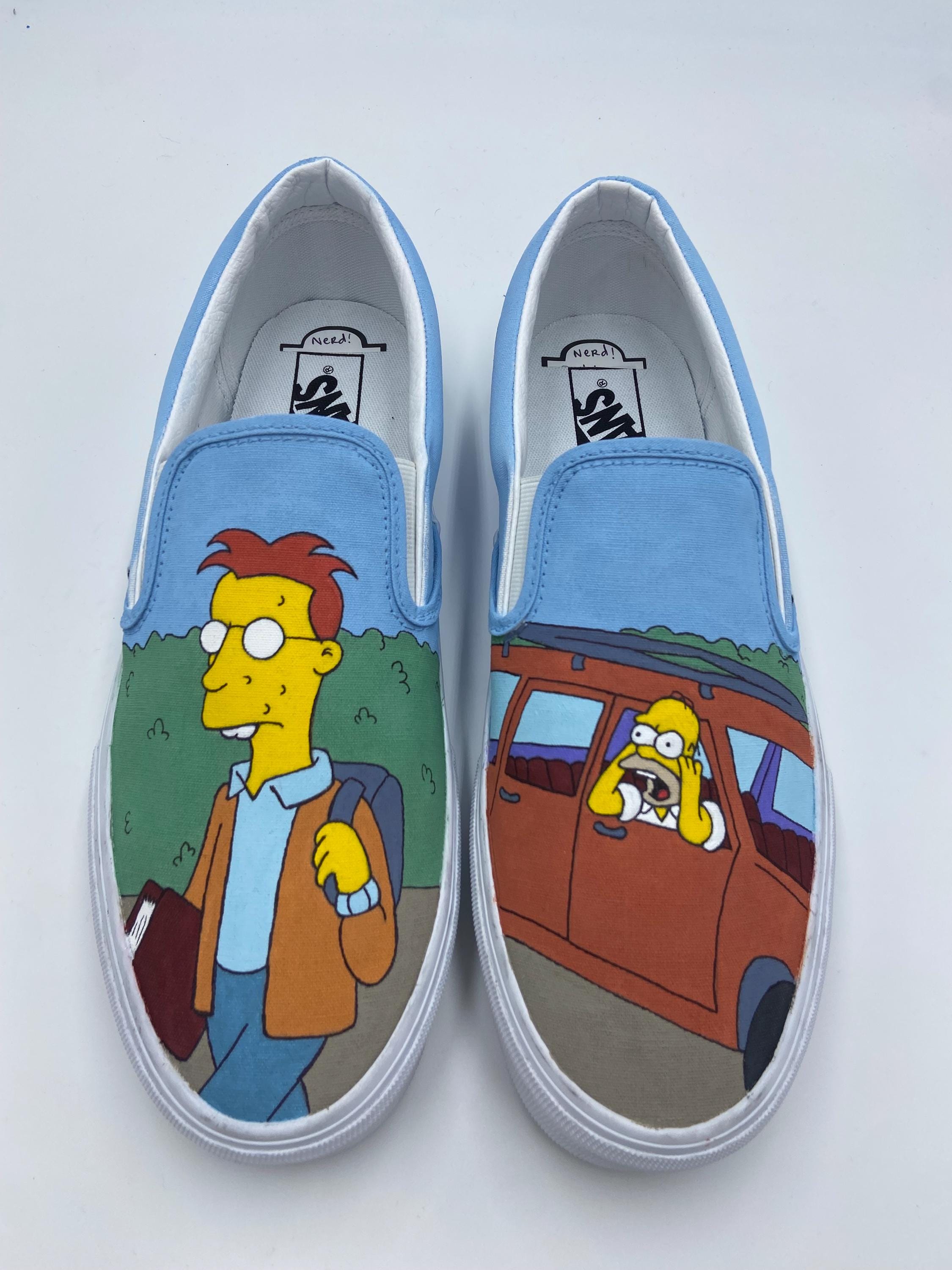 NERD! Homer Goes to College Vans - Etsy Canada display picture 1