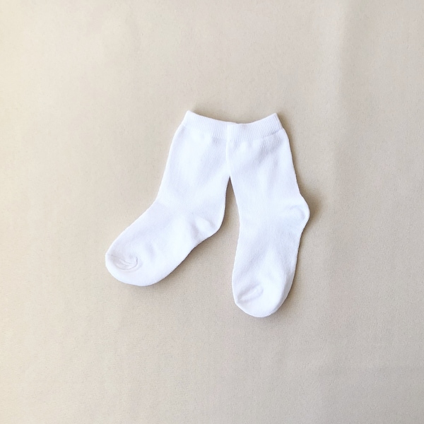 Kids Polyester Blank Socks for Dye-Sublimation Printing, Screenprinting, Embroidery, DIY Printing Blanks