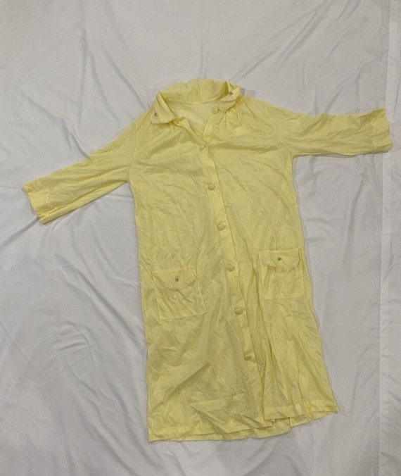 Vintage Henson Kickernick Yellow Nylon Nightgown S
