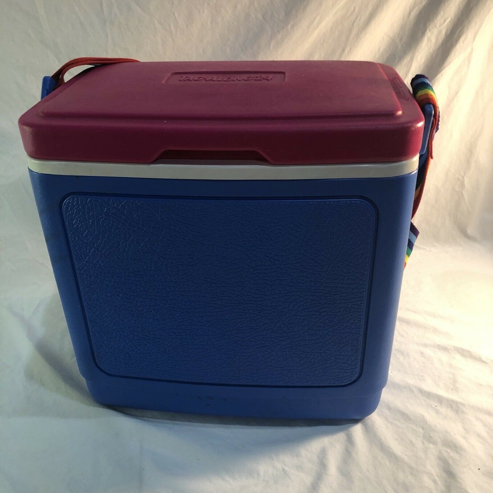 Vintage Igloo TagAlong 24 Blue Cooler Cup Holder Pink Lid Etsy