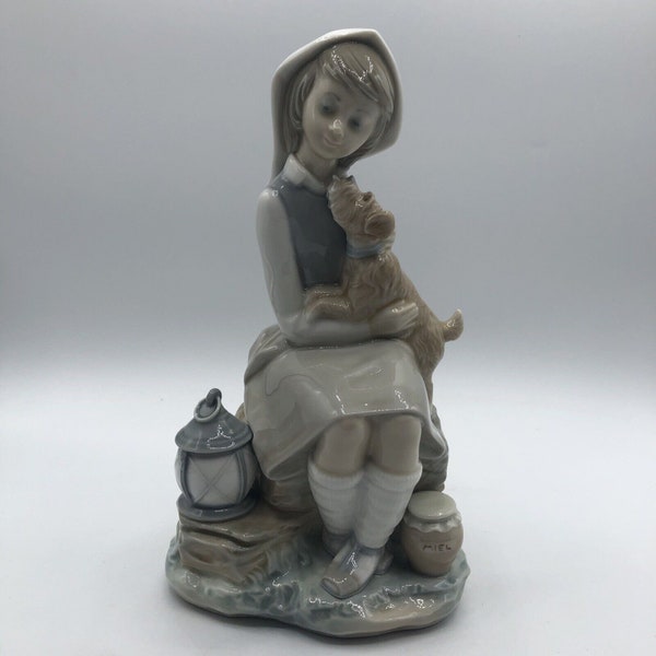 Lladro Girl With Dog Etsy
