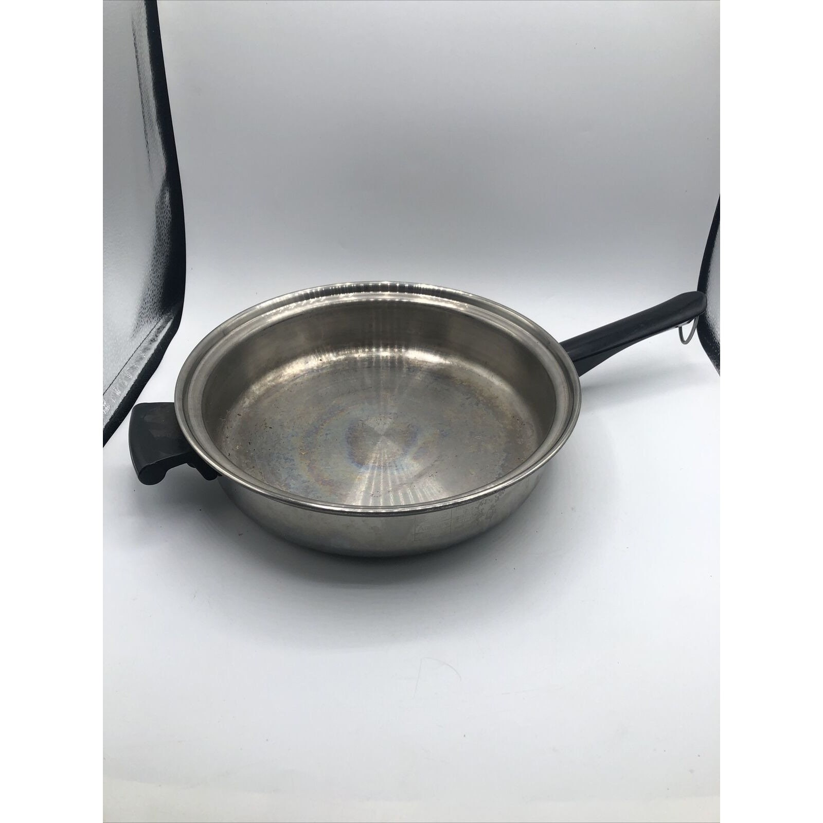 Vtg Rena Ware 9.5 3 Ply Stainless Steel Double Handle Frying Pan