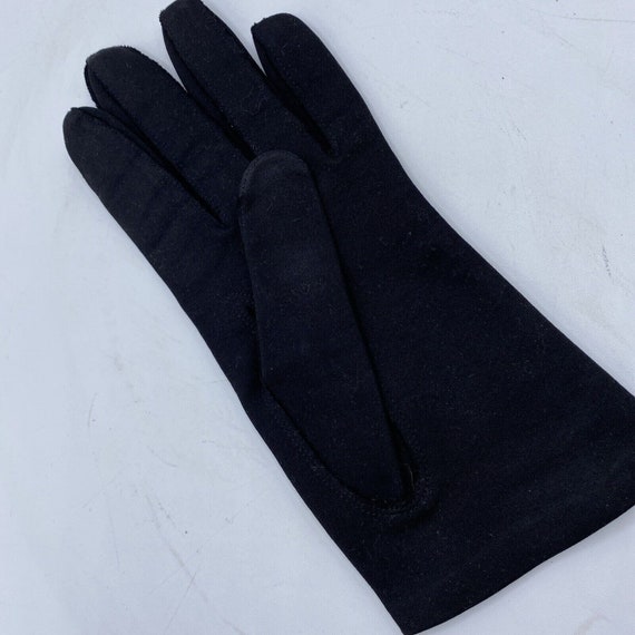 Vintage Black CRESCENDOE Cotton Gloves Seed Bead … - image 10