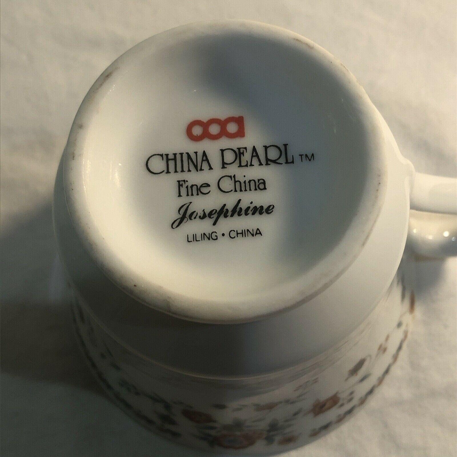 Liling Fine China Pearl Cups W/ josephine Pattern Set of 6 Etsy UK