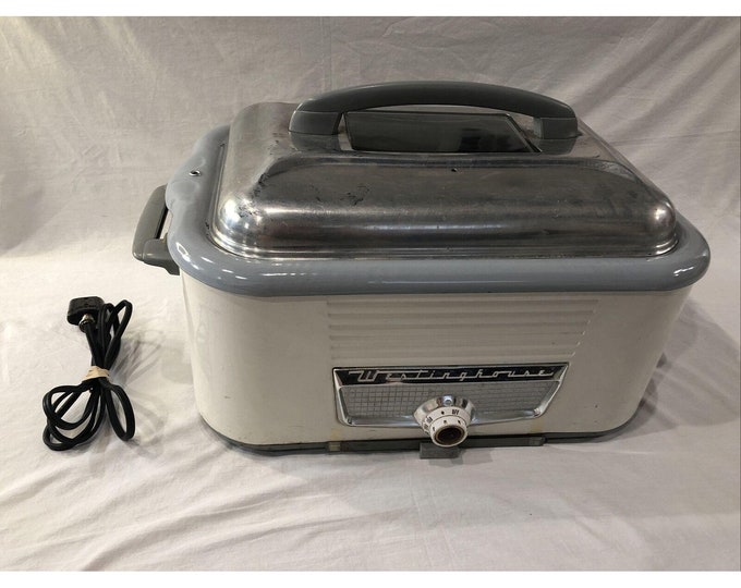 Vintage 50s Westinghouse Roaster Oven RO541 Porcelain Enamelware