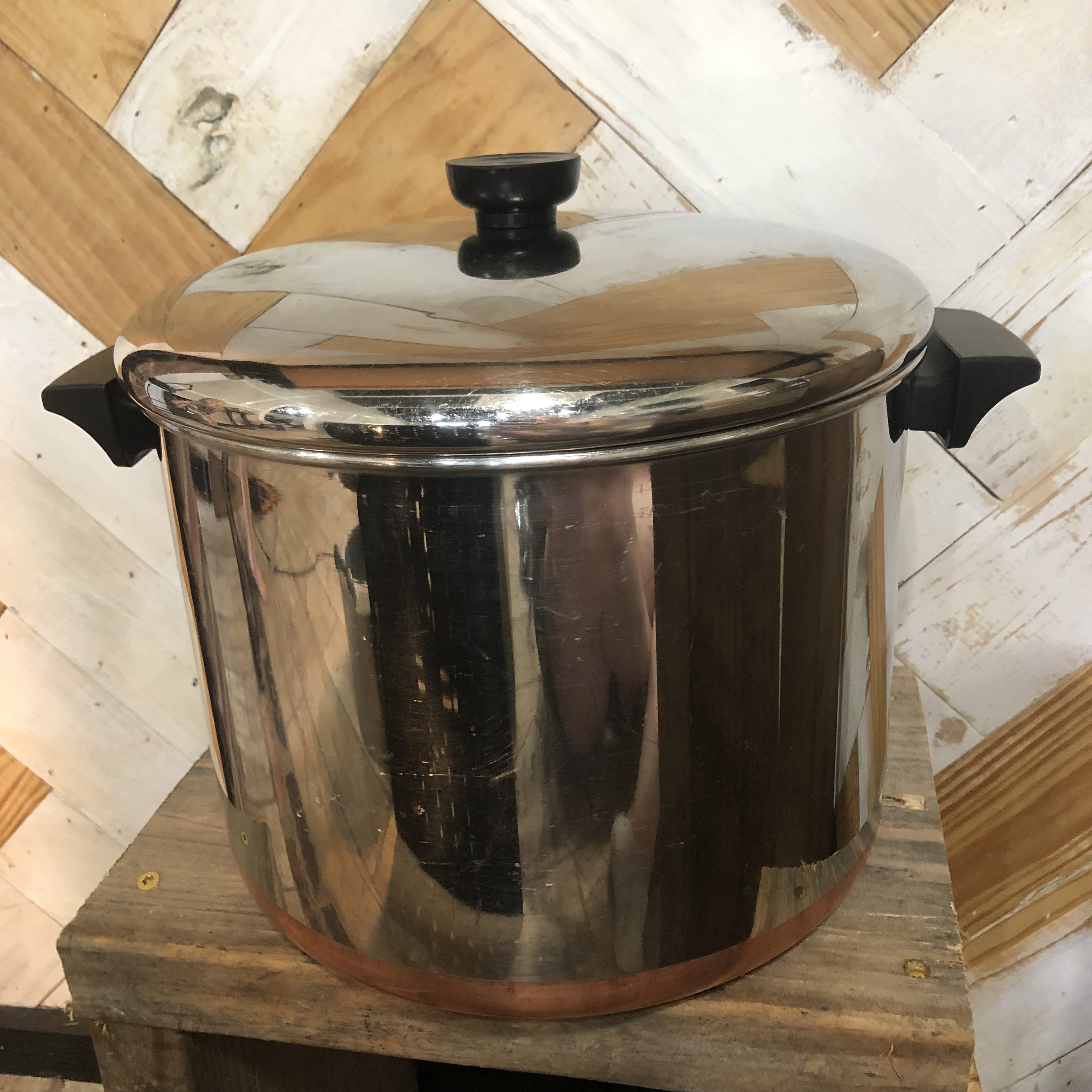 Revere Ware Vtg Cookware 7 piece Copper Bottom Pot Set